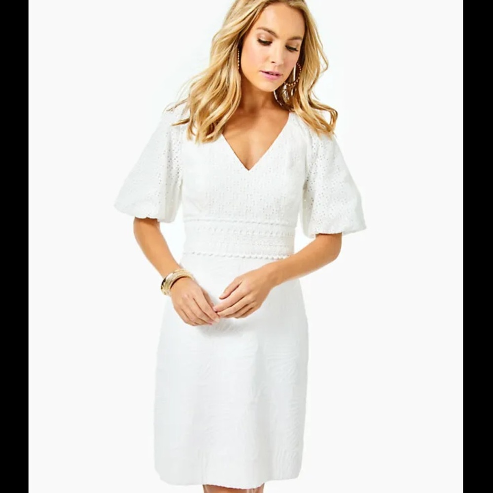 Lilly Pulitzer Jazlyn Dress Resort White Jacquard
